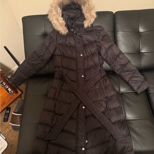 Polo Ralph Lauren Puffer Coat with Faux Fur Hood
